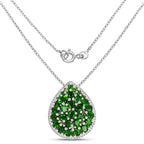 4.65 Carat Genuine Chrome Diopside .925 Sterling Silver Pendant