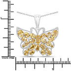 3.89 Carat Genuine Citrine .925 Sterling Silver Pendant