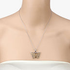 3.89 Carat Genuine Citrine .925 Sterling Silver Pendant