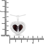 2.66 Carat Genuine Garnet and White Topaz .925 Sterling Silver Pendant