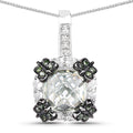 2.72 Carat Genuine Multi-Stone .925 Sterling Silver Pendant