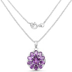 6.50 Carat Genuine Amethyst .925 Sterling Silver Pendant