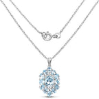 10.06 Carat Genuine Blue Topaz .925 Sterling Silver Pendant
