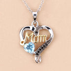 0.57 Carat Genuine Swiss Blue Topaz and Black Spinel .925 Sterling Silver Pendant