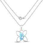 10.58 Carat Genuine Swiss Blue Topaz .925 Sterling Silver Pendant