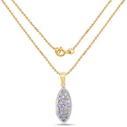 14K Yellow Gold Plated 1.56 Carat Genuine Tanzanite .925 Sterling Silver Pendant