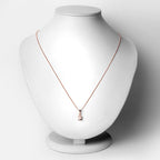 0.70 Carat Genuine Morganite .925 Sterling Silver Pendant