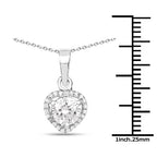1.52 Carat Genuine White Cubic Zirconia .925 Sterling Silver Pendant