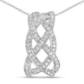 0.54 Carat Genuine White Diamond .925 Sterling Silver Pendant