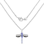 1.93 Carat Genuine Tanzanite and White Topaz .925 Sterling Silver Pendant