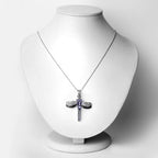 1.99 Carat Genuine Tanzanite and White Zircon .925 Sterling Silver Pendant