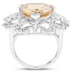 5.71 Carat Genuine Citrine .925 Sterling Silver Ring