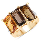 8.17 Carat Genuine Multi-Stone .925 Sterling Silver Ring