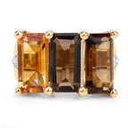 8.17 Carat Genuine Multi-Stone .925 Sterling Silver Ring