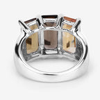 8.17 Carat Genuine Multi-Stone .925 Sterling Silver Ring