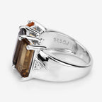 8.17 Carat Genuine Multi-Stone .925 Sterling Silver Ring