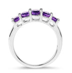 1.43 Carat Genuine Amethyst .925 Sterling Silver Ring
