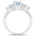2.32 Carat Genuine Blue Topaz .925 Sterling Silver Ring