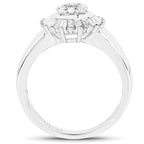 0.75 Carat Genuine White Diamond .925 Sterling Silver Ring