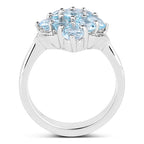 2.88 Carat Genuine Blue Topaz .925 Sterling Silver Ring