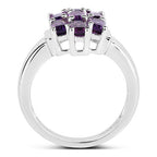 2.80 Carat Genuine Amethyst .925 Sterling Silver Ring