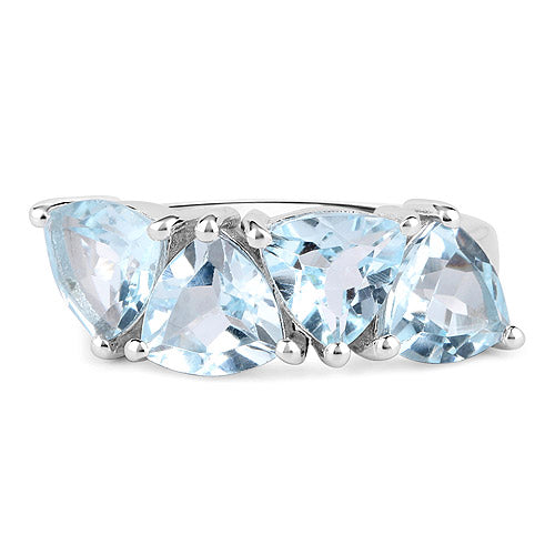 5.00 Carat Genuine Blue Topaz .925 Sterling Silver Ring