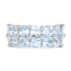 3.60 Carat Genuine  Blue Topaz .925 Sterling Silver Ring
