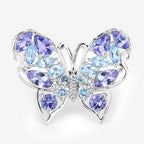 3.60 Carat Genuine Tanzanite and Swiss Blue Topaz .925 Sterling Silver Ring