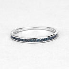 0.20 Carat Genuine Blue Diamond .925 Sterling Silver Ring
