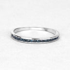 0.20 Carat Genuine Blue Diamond .925 Sterling Silver Ring