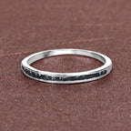 0.20 Carat Genuine Blue Diamond .925 Sterling Silver Ring