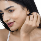 0.18 Carat Genuine Zambian Emerald and White Diamond 14K White Gold Ring