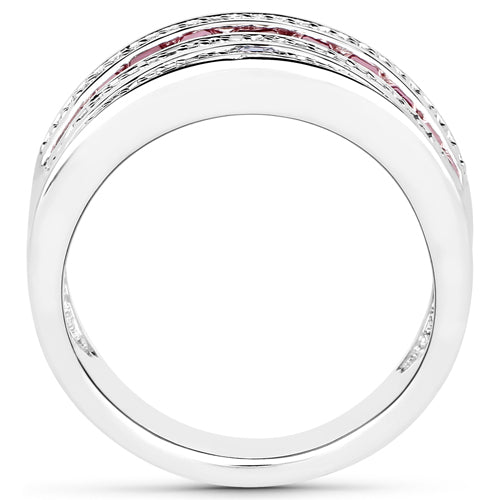 3.36 Carat Genuine Multi-Stone .925 Sterling Silver Ring