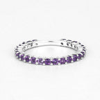 0.78 Carat Genuine Amethyst .925 Sterling Silver Ring