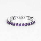 0.78 Carat Genuine Amethyst .925 Sterling Silver Ring