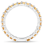 0.81 Carat Genuine Citrine .925 Sterling Silver Ring