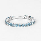 0.94 Carat Genuine Swiss Blue Topaz .925 Sterling Silver Ring