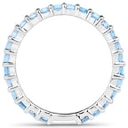0.94 Carat Genuine Swiss Blue Topaz .925 Sterling Silver Ring