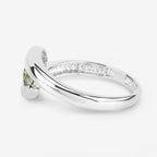 0.56 Carat Genuine Peridot .925 Sterling Silver Ring