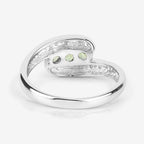0.56 Carat Genuine Peridot .925 Sterling Silver Ring