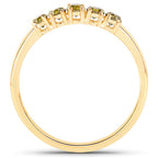 0.46 Carat Genuine Yellow Diamond 14K Yellow Gold Ring (I1-I2)
