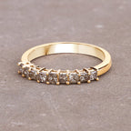 0.50 Carat Genuine Champagne Diamond 14K Yellow Gold Ring (I1-I2)