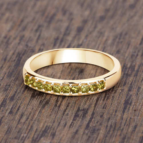 0.27 Carat Genuine Yellow Diamond 14K Yellow Gold Ring (SI1-SI2)