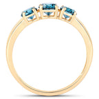 1.03 Carat Genuine Blue Diamond 14K Yellow Gold Ring