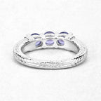 1.11 Carat Genuine Tanzanite .925 Sterling Silver Ring