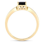 1.19 Carat Genuine Green Tourmaline and White Diamond 14K Yellow Gold Ring