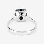 3.00 Carat Genuine Black Diamond 14K White Gold Ring