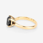 3.00 Carat Genuine Black Diamond 14K Yellow Gold Ring