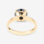 3.00 Carat Genuine Black Diamond 14K Yellow Gold Ring