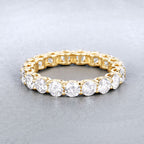 3.00 Carat Lab Grown Diamond 14K Yellow Gold Ring